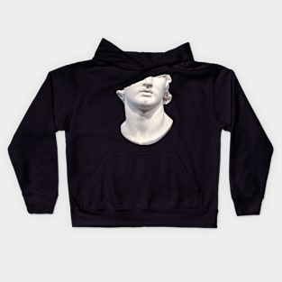 Broken Greek Bust- Fragmentary colossal head of a youth Kids Hoodie